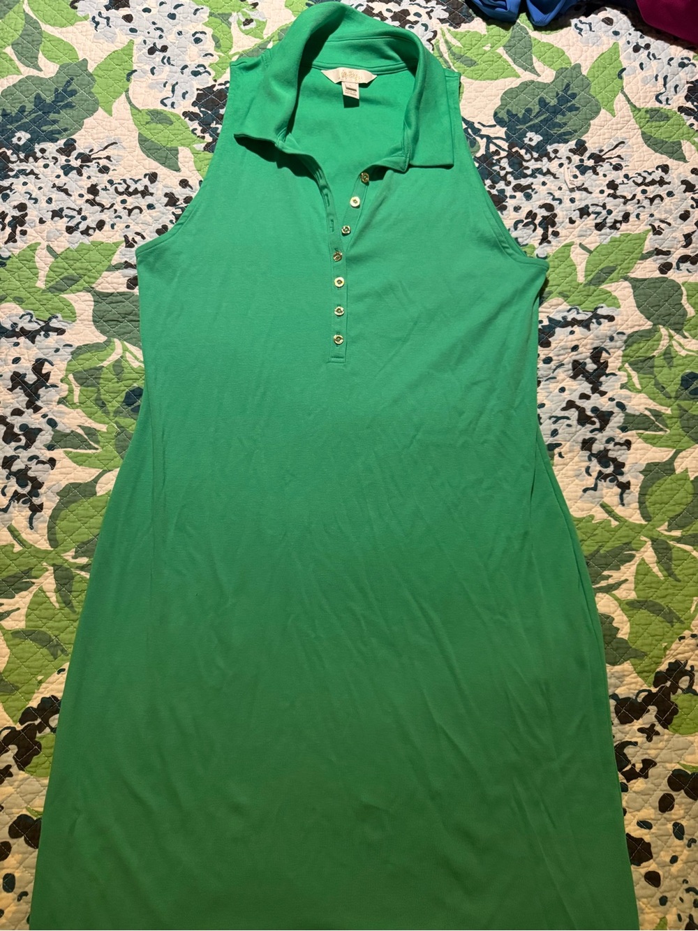 Lilly Pulitzer Sleeveless Polo Midi Dress in Bright Green
